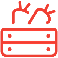 Combine harvester icon representing processing