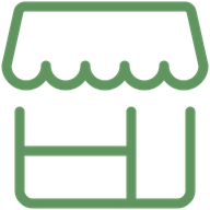 Storefront icon representing retail